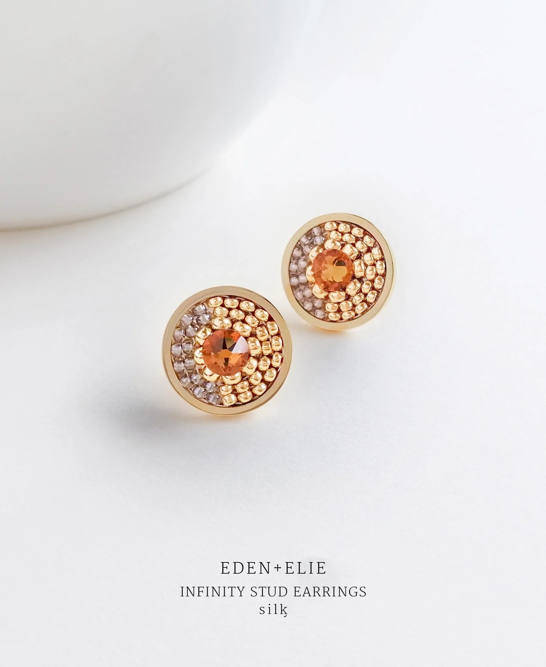EDEN + ELIE | Infinity Stud Earrings - Silk