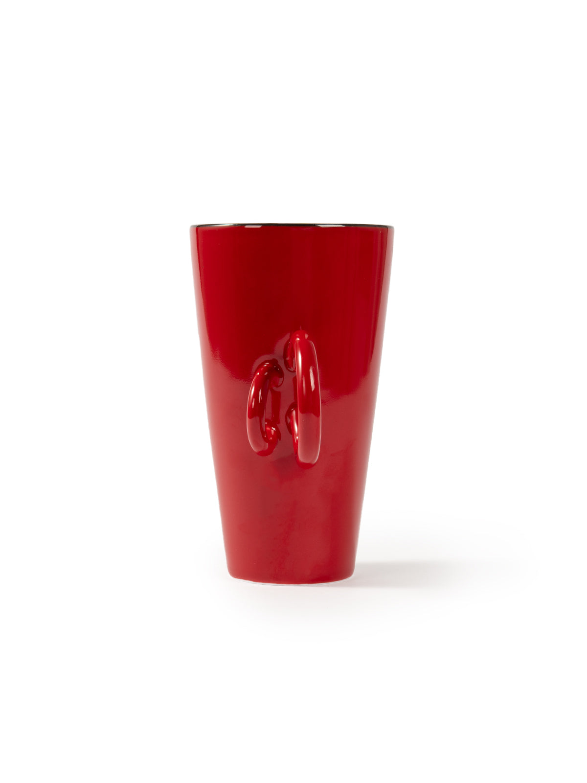 CRAFILAB | Vermilion Red & Double Handle Coffee Cup
