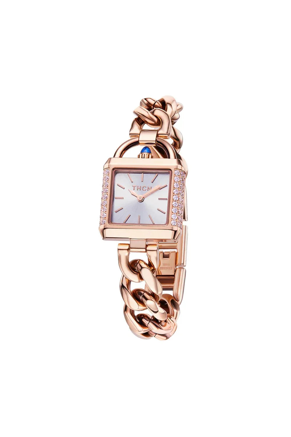 BLACK BY BLUE BRAVE | THCN C· II White Sunray Dial Rose Gold Chain-Link Watch
