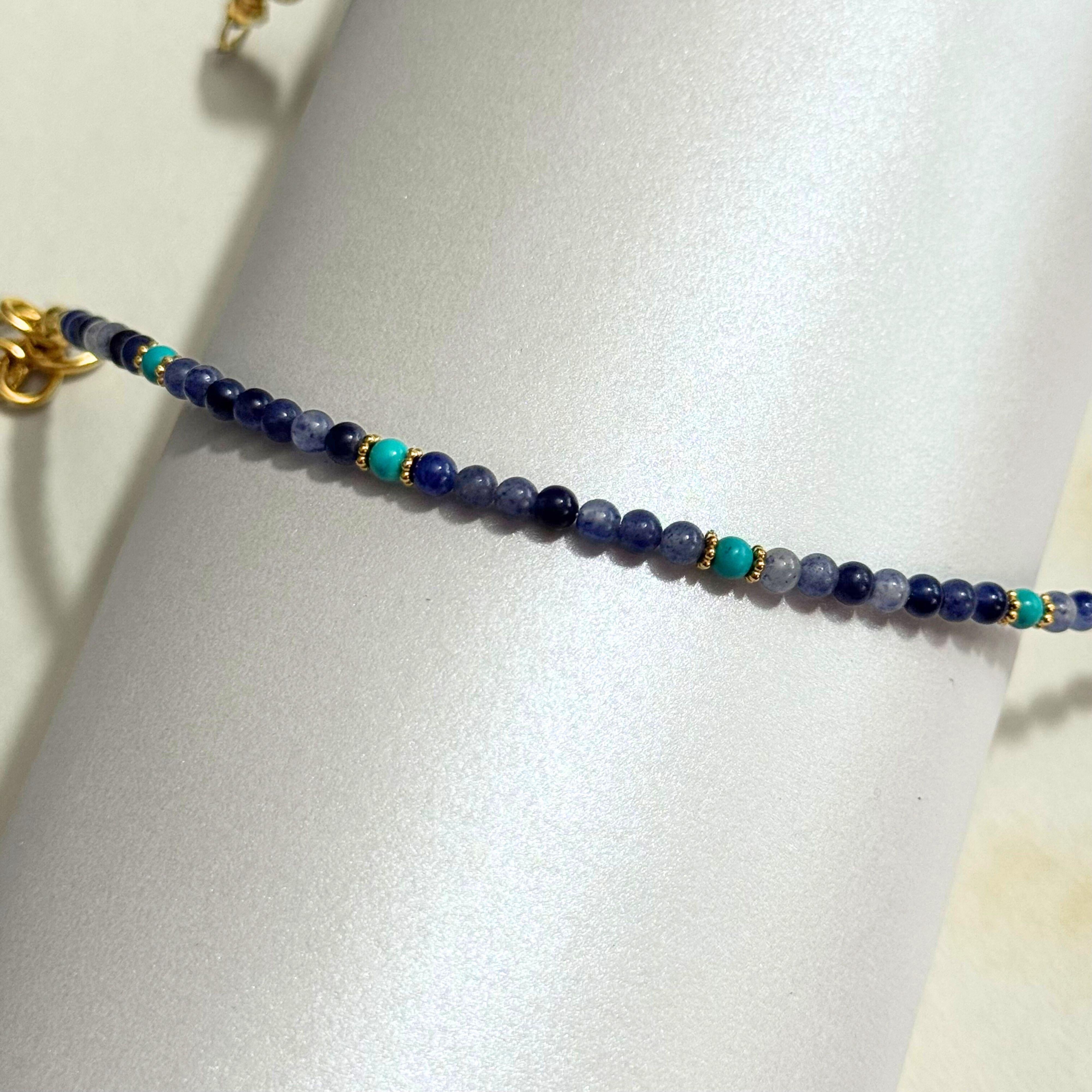 THE ANTECEDENT STORE | B - Tranquil Strength Blue Aventurine With Turquoise Bracelet