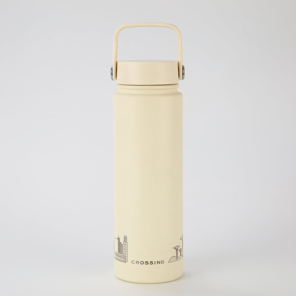 CROSSING | 720ml Urban Ceramic S/S Insulated Flat Cap Bottle With Handle