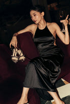 HÁI THE LABEL | Second Skin Satiny | Nocturne Satin Dress | Onyx Black