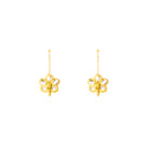 RISIS | Ascocenda Sagarik Gold Orchid Dangling Earrings in Gold & Palladium