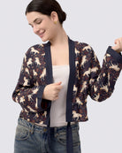 STUDIO QILING | Unicorn Midnight Reversible Cropped Kimono