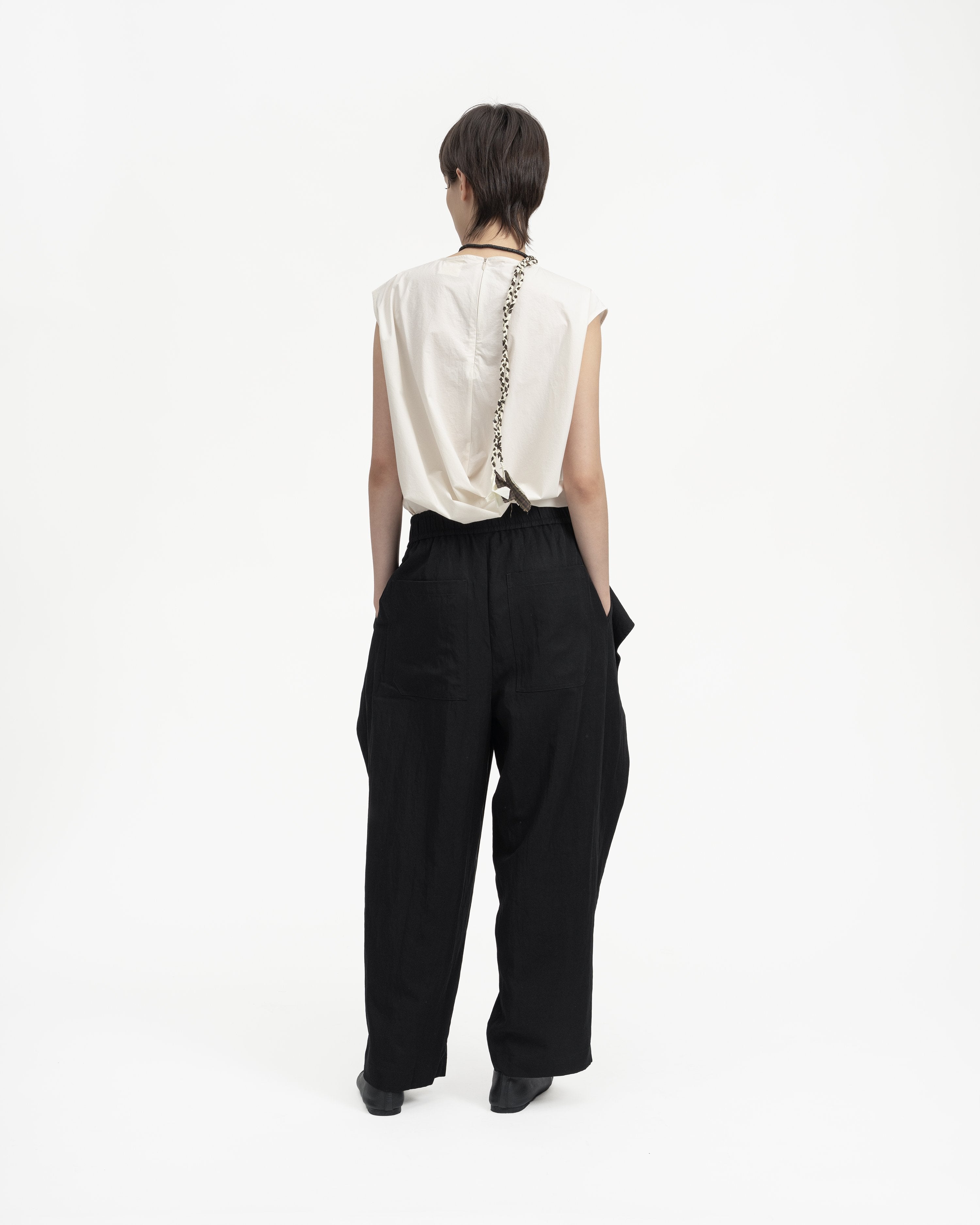 GRAYE | Sash Wrap Trousers | Black