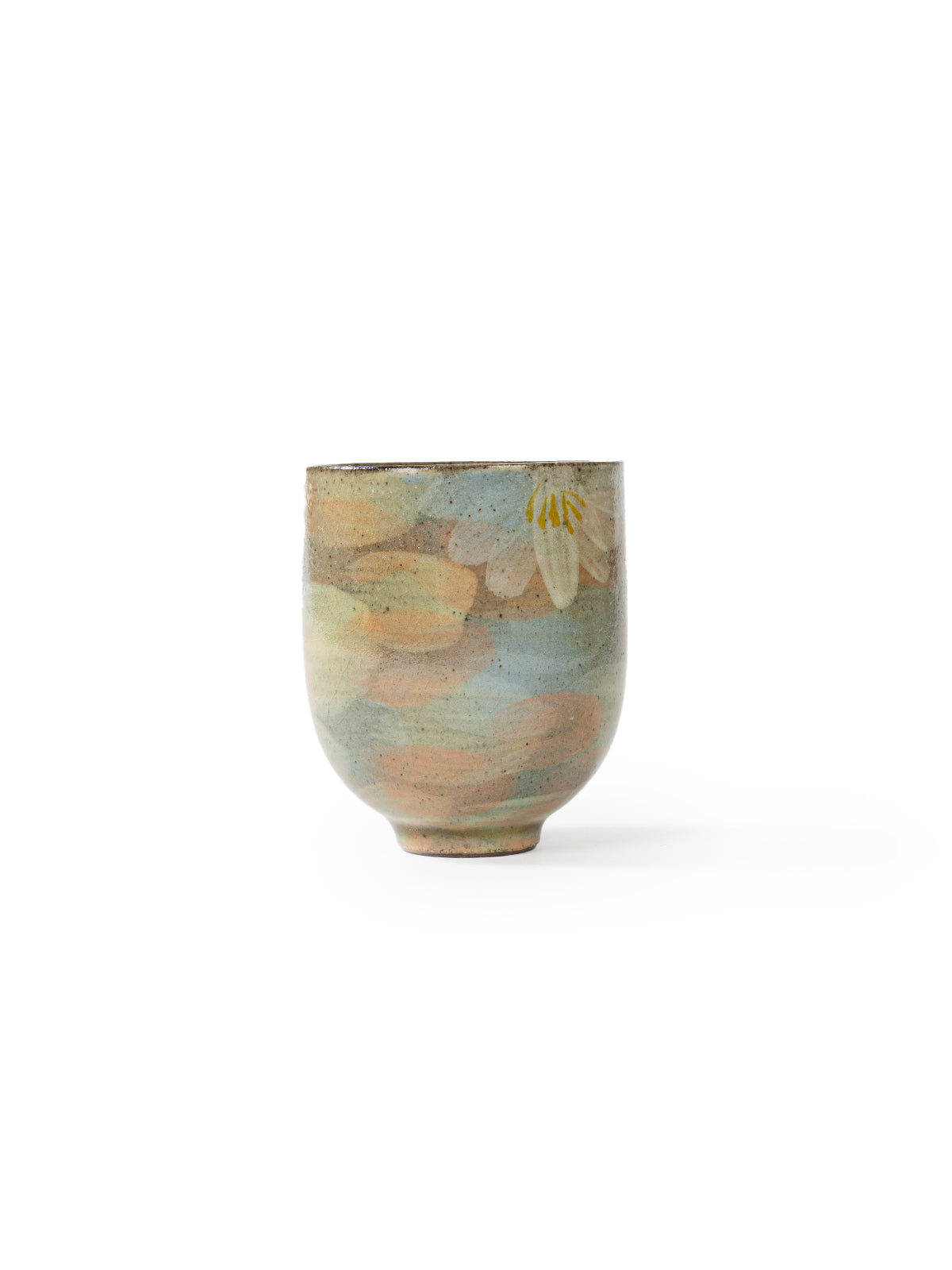 CRAFILAB | Ice Flake Glaze & Daisy Round Teacup