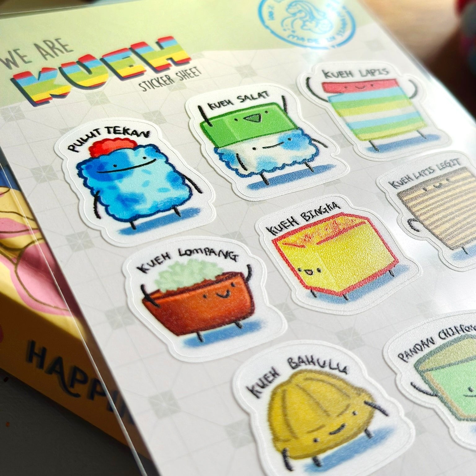 NOM | NOM x BearlyCaffeinated Breakfast Set And Kueh Sticker Sheet