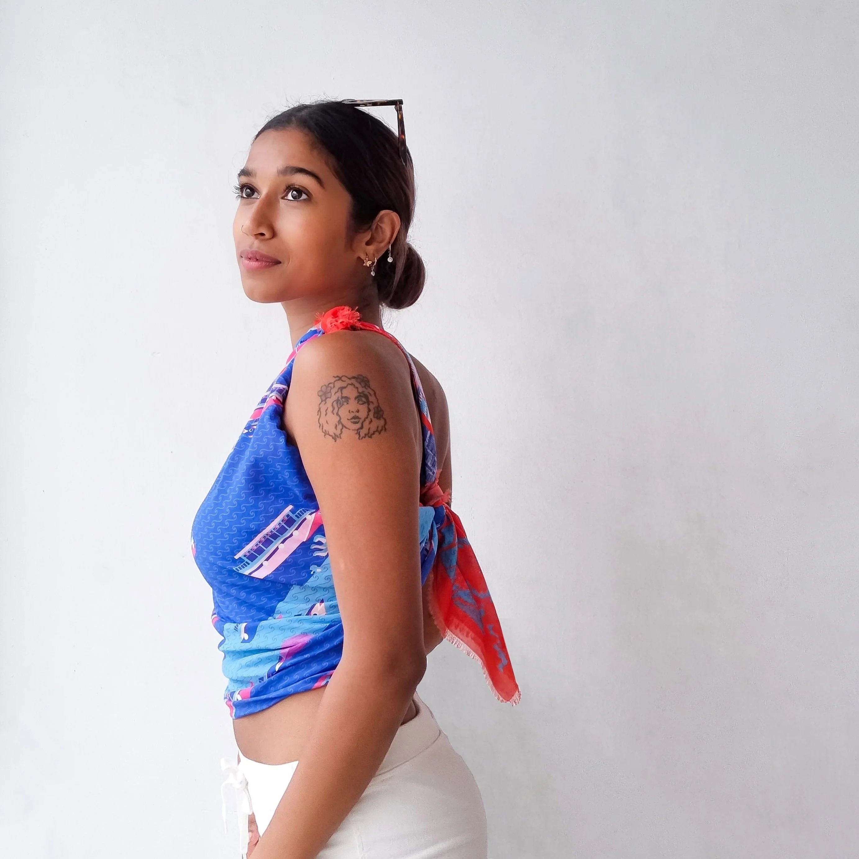 BINARY STYLE | Night At The Singapore Quay Silk Scarf