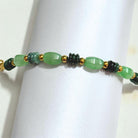 THE ANTECEDENT STORE | B - Dark Green Disc Burmese Jade With Green Aventurine Bracelet