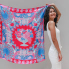 BINARY STYLE | Peranakan Epiphanies in Lilac 100% Premium Silk Scarf