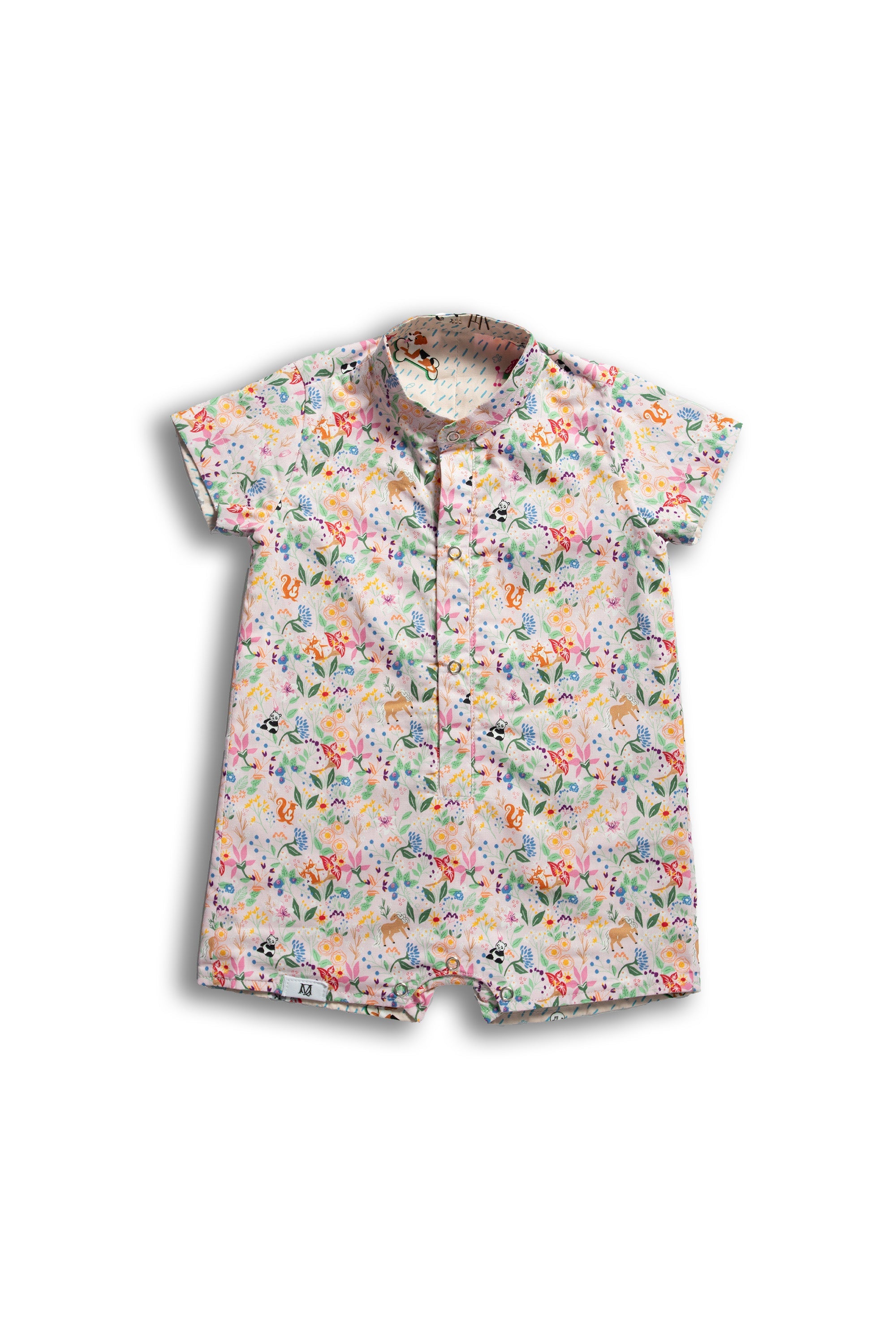 MAISON Q | Secret Garden Reversible Boy Onesie