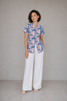 ANS.EIN | BANGKIT Blue & Pink Batik Kebaya Peplum Top