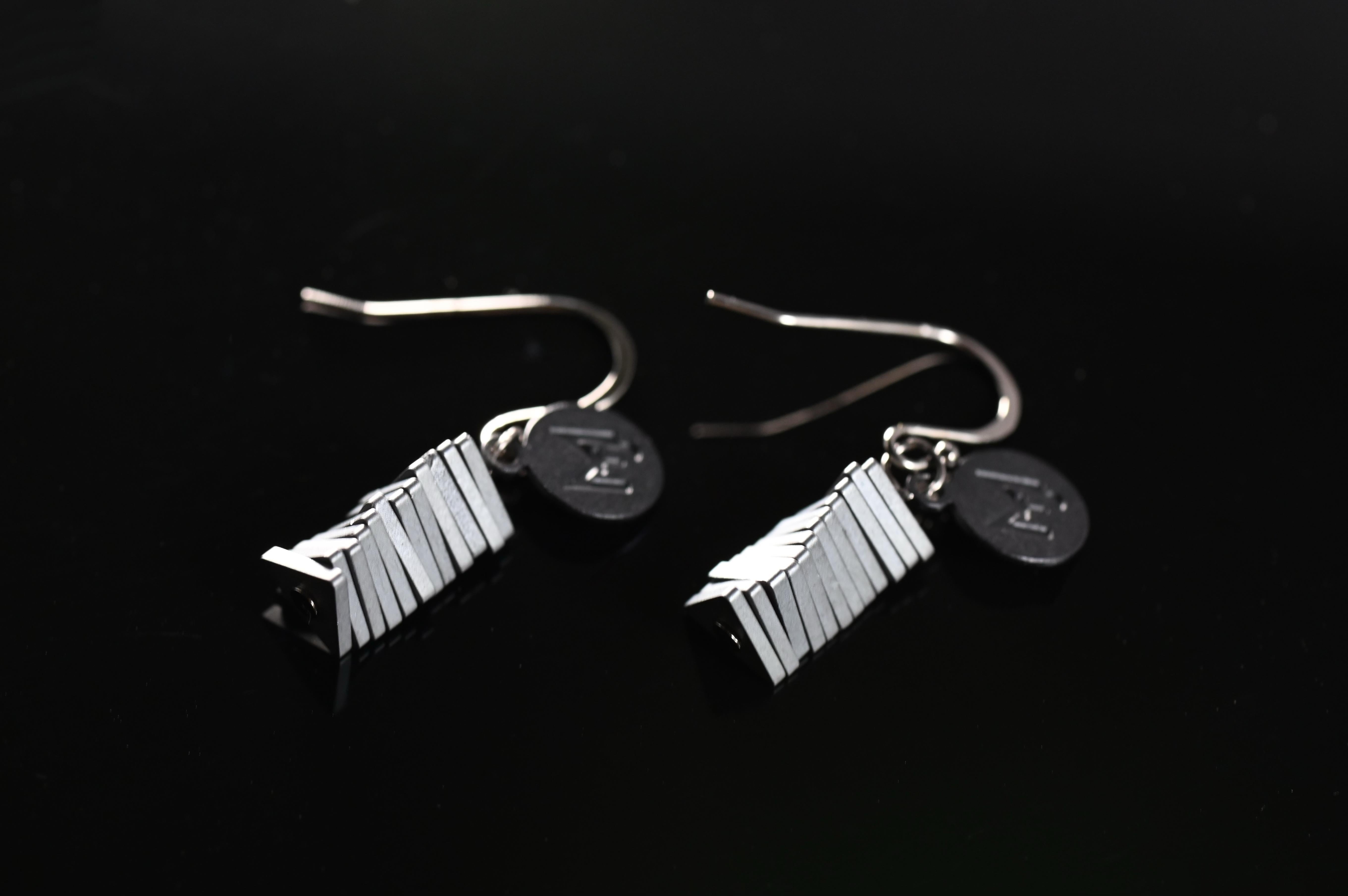 MARILYN TAN JEWELLERY | Electric Kinetic Hematite Hook Earrings