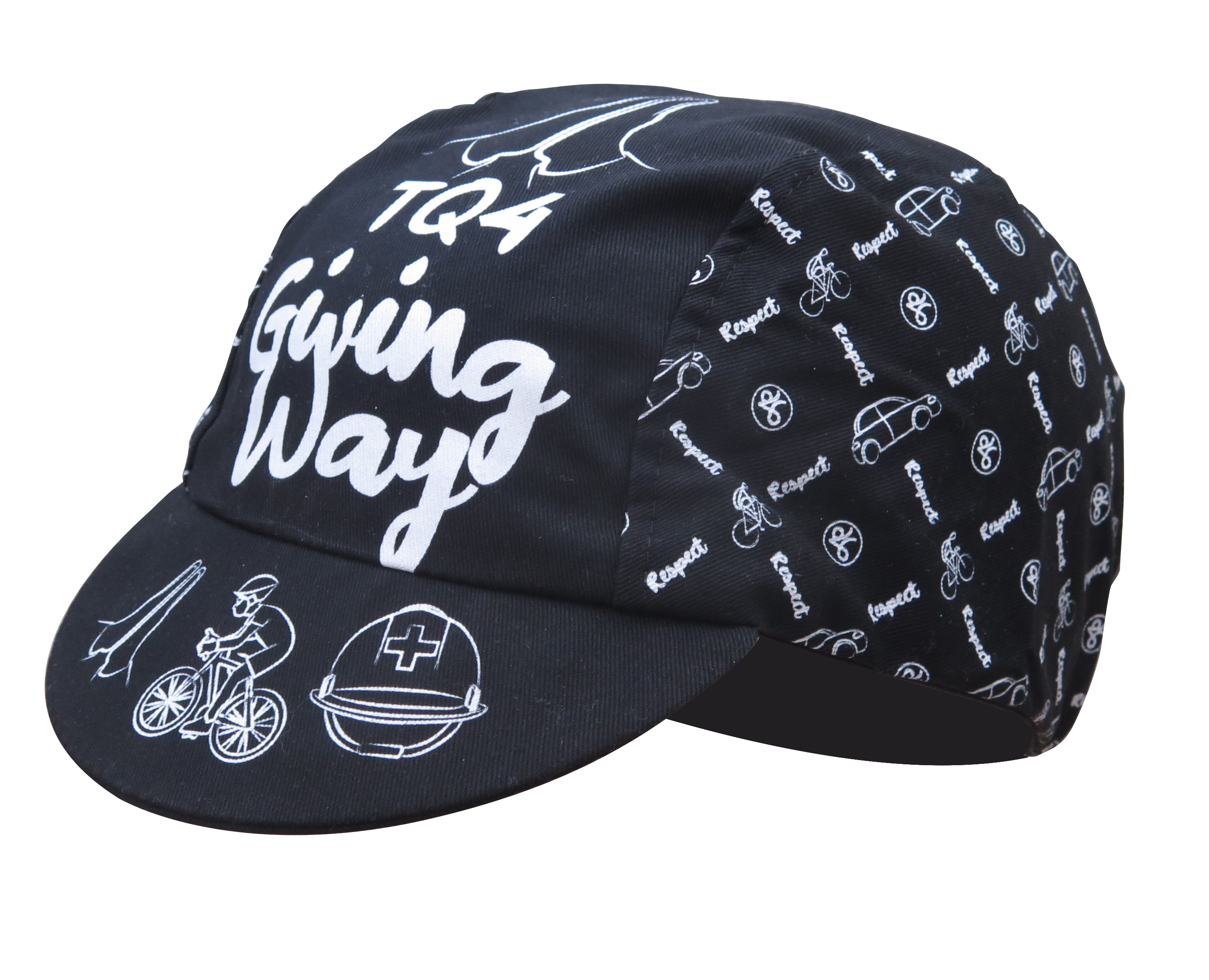 A DESIGN BY TAKACHYA | Cycling Cap - Safe Distance Black