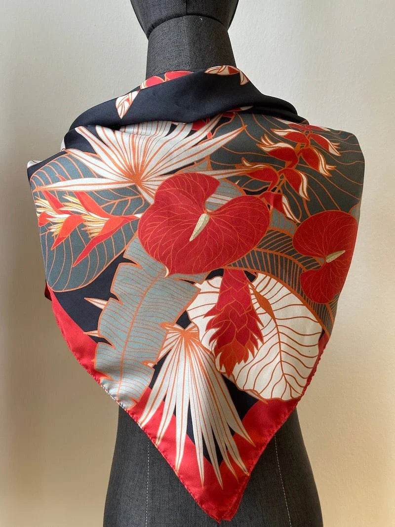 BINARY STYLE | Tropical Party Silk Scarf
