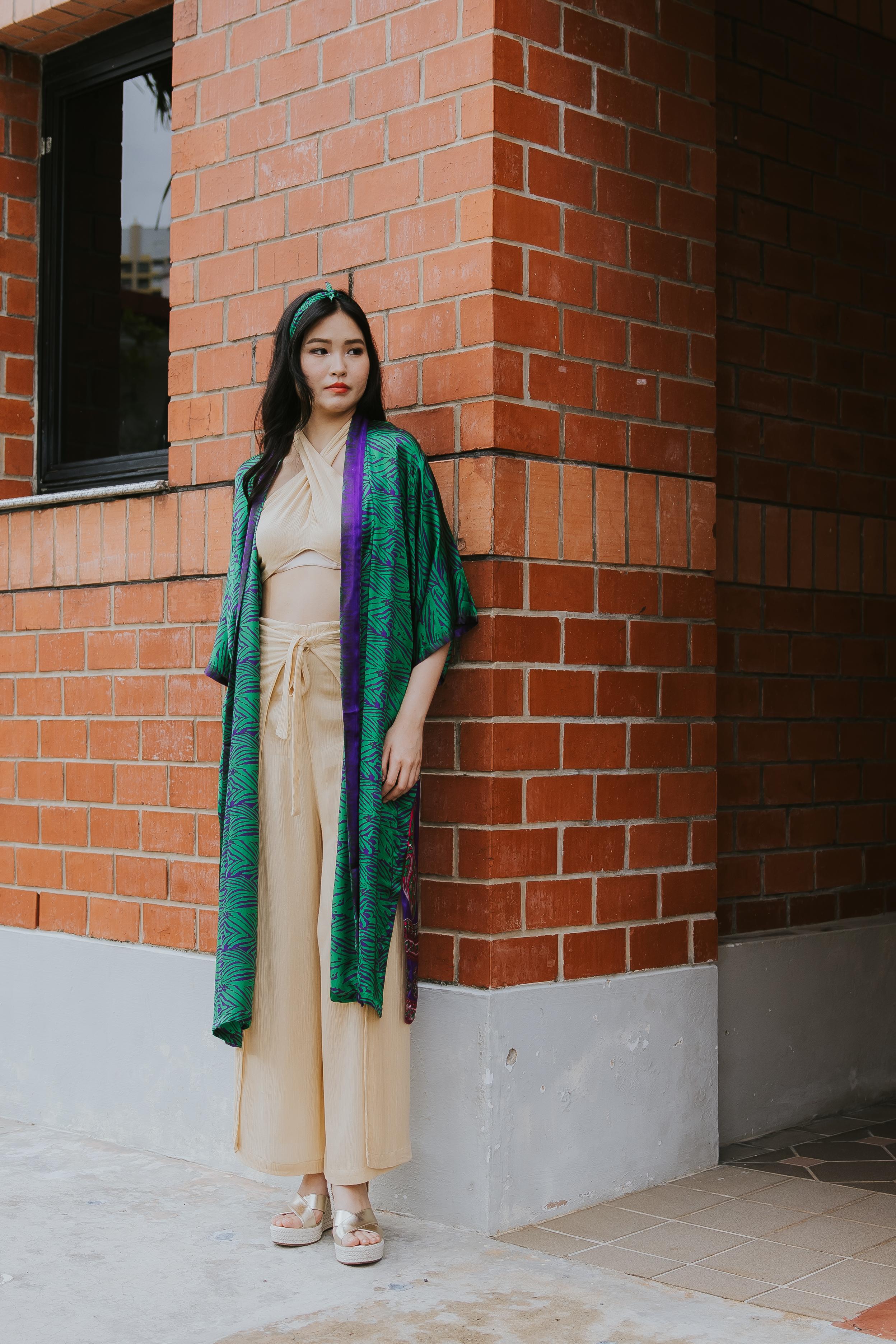 RAJA RANI | Modal Silk Long Kimono