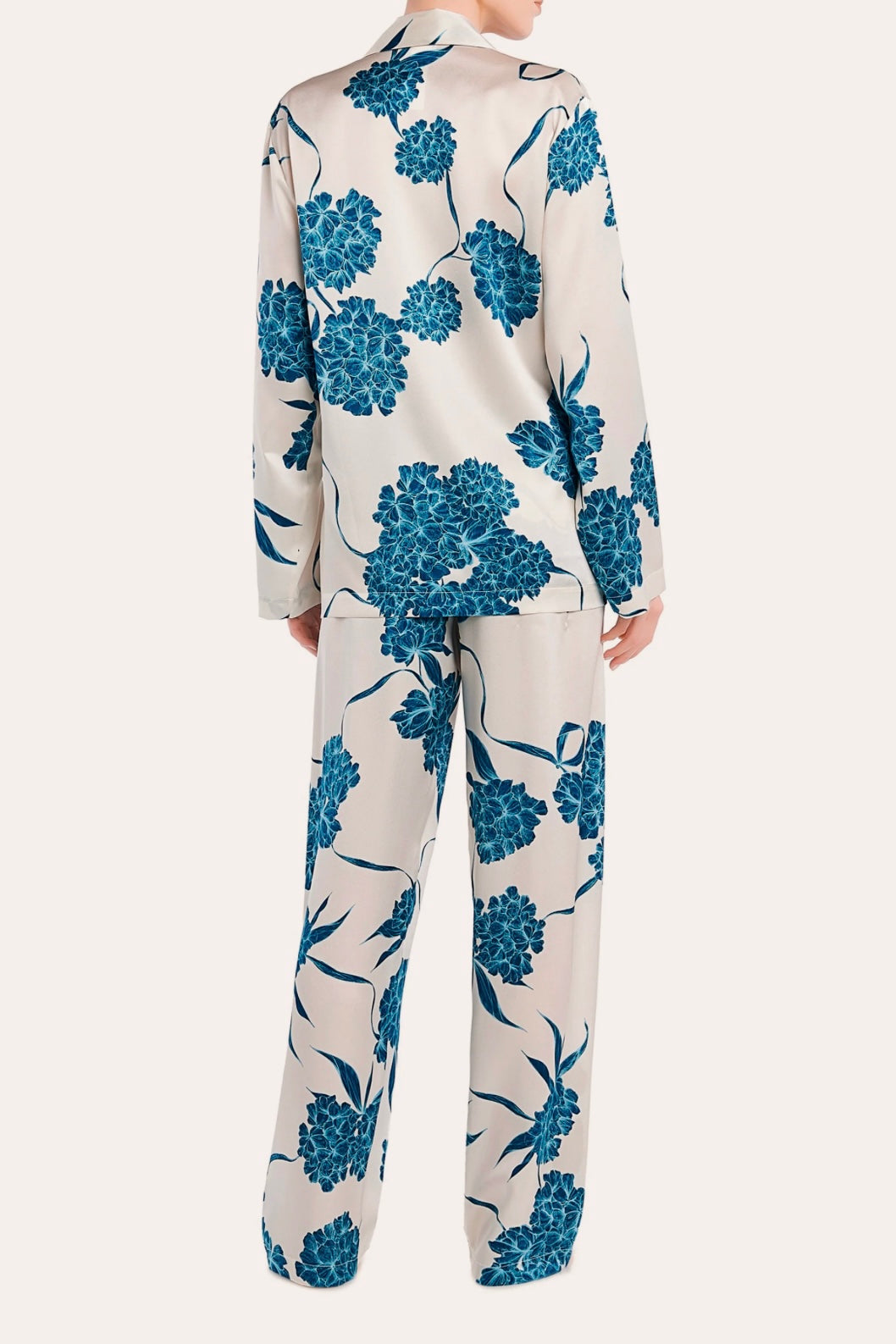 BELLS & BIRDS | Hydrangea Bloom Pyjamas Pants Set (Blue)