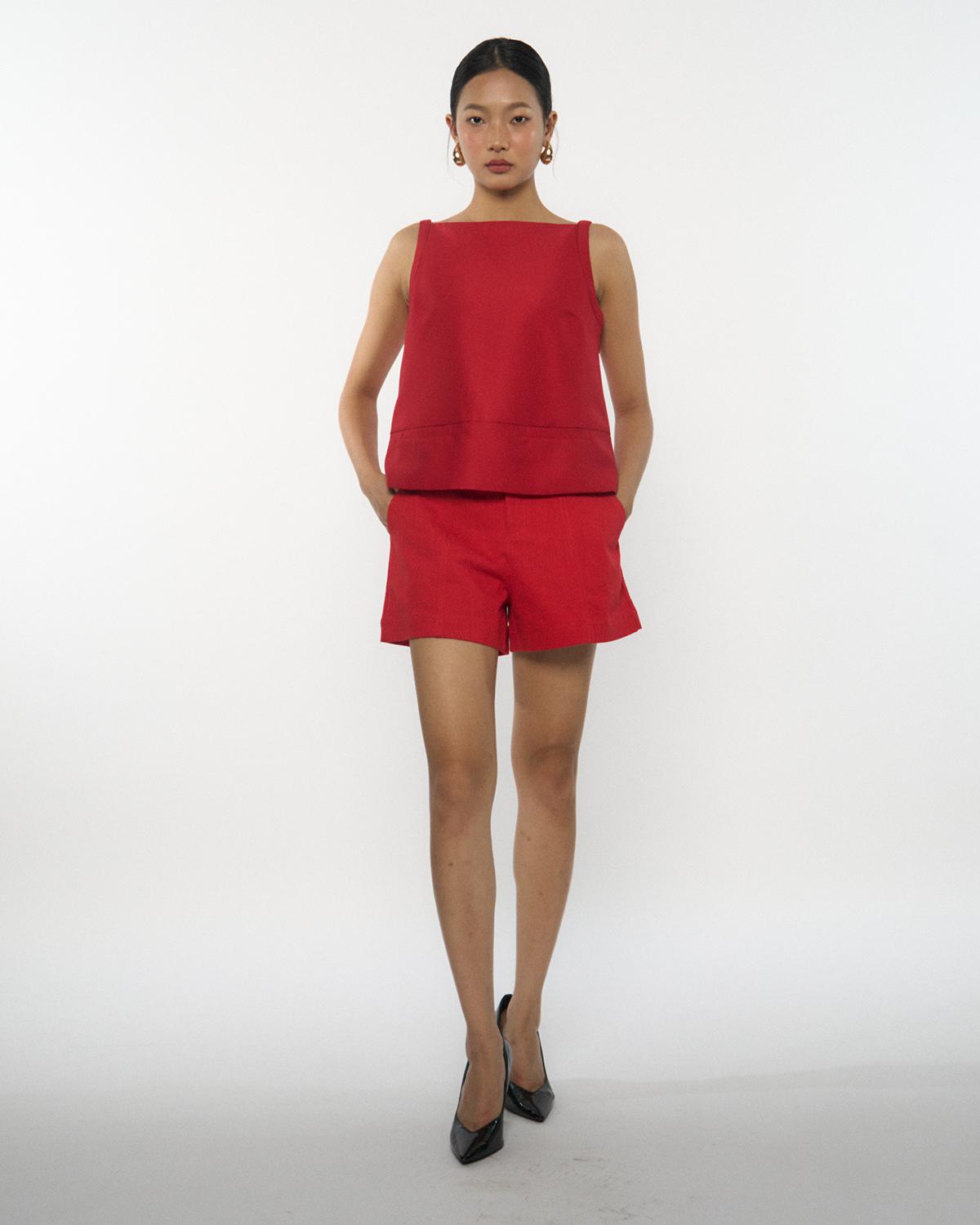 DRESSINGPAULA | Structured Square-Neck Top