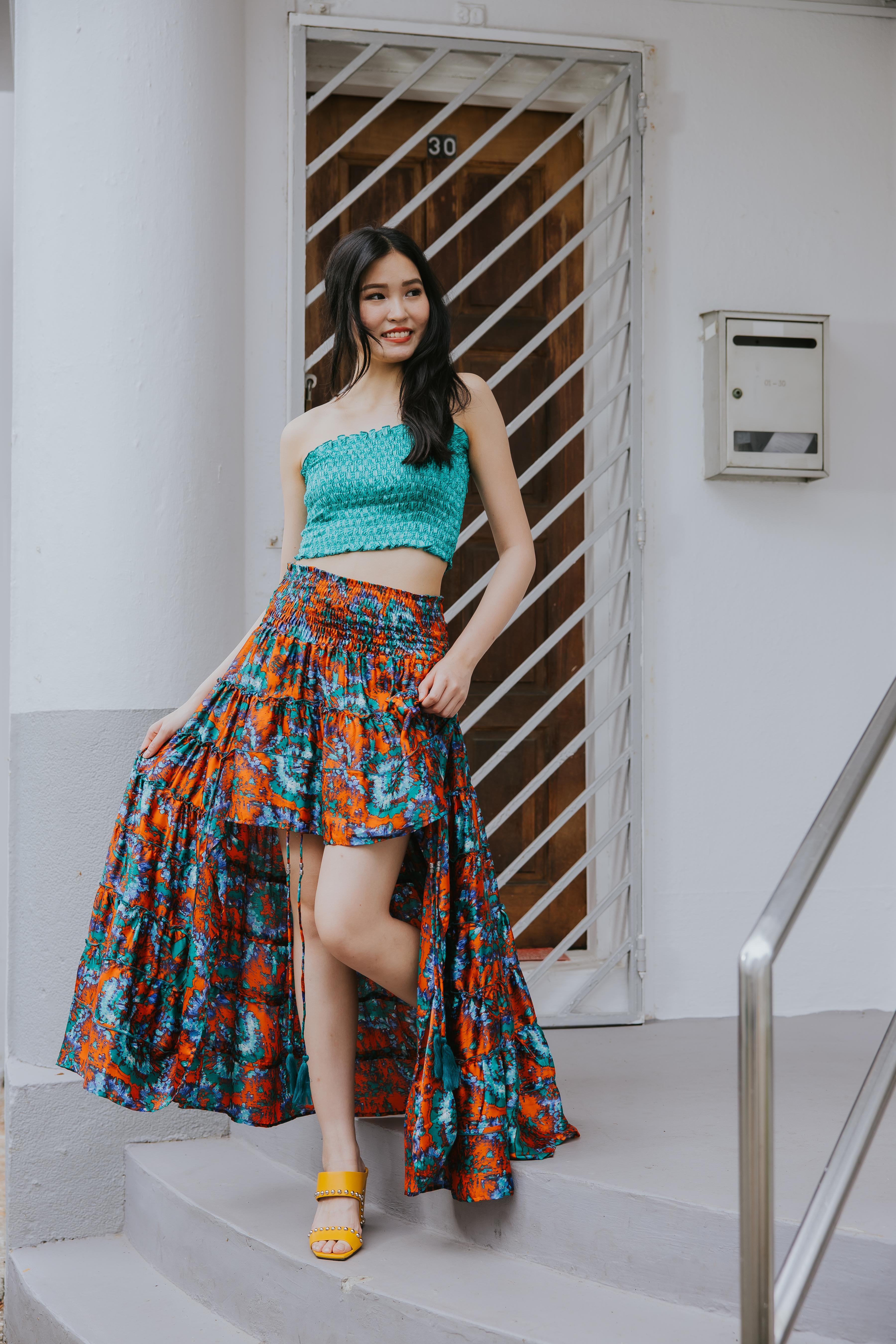 RAJA RANI | Modal Silk Tube Top & Skirt Set