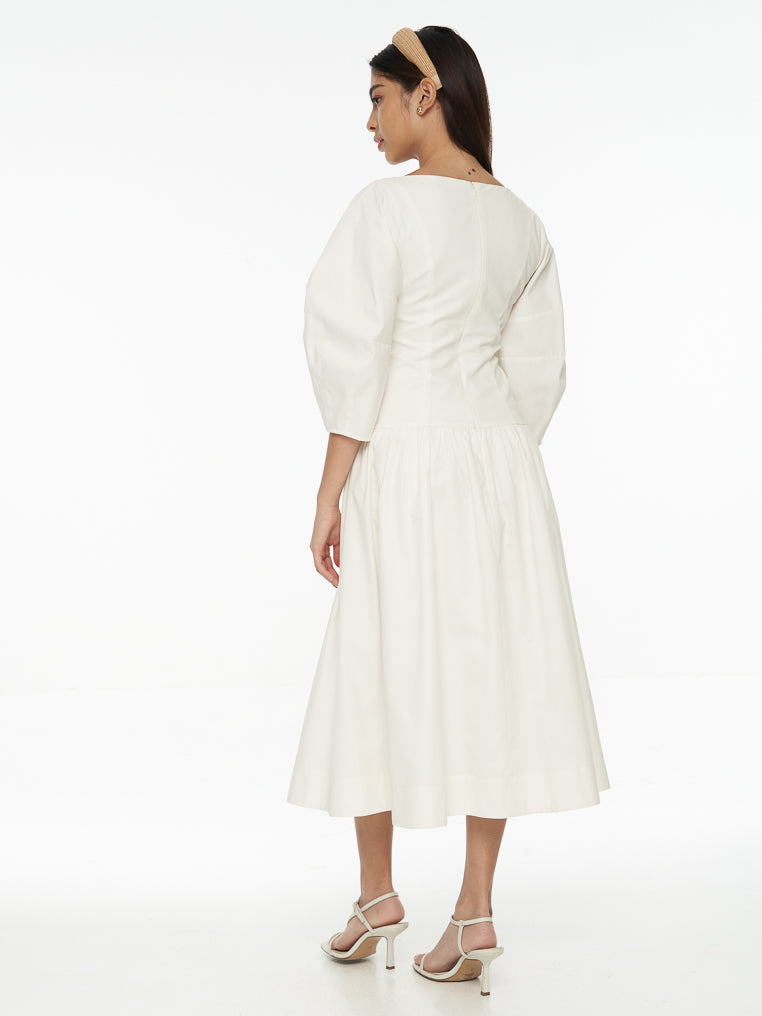 DRESSINGPAULA | Corset Cotton Midi Dress