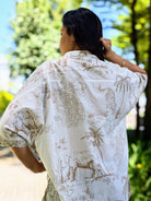 NIMBU | Hi-Lo Amazon Gold Womens Oversize Shirt in White