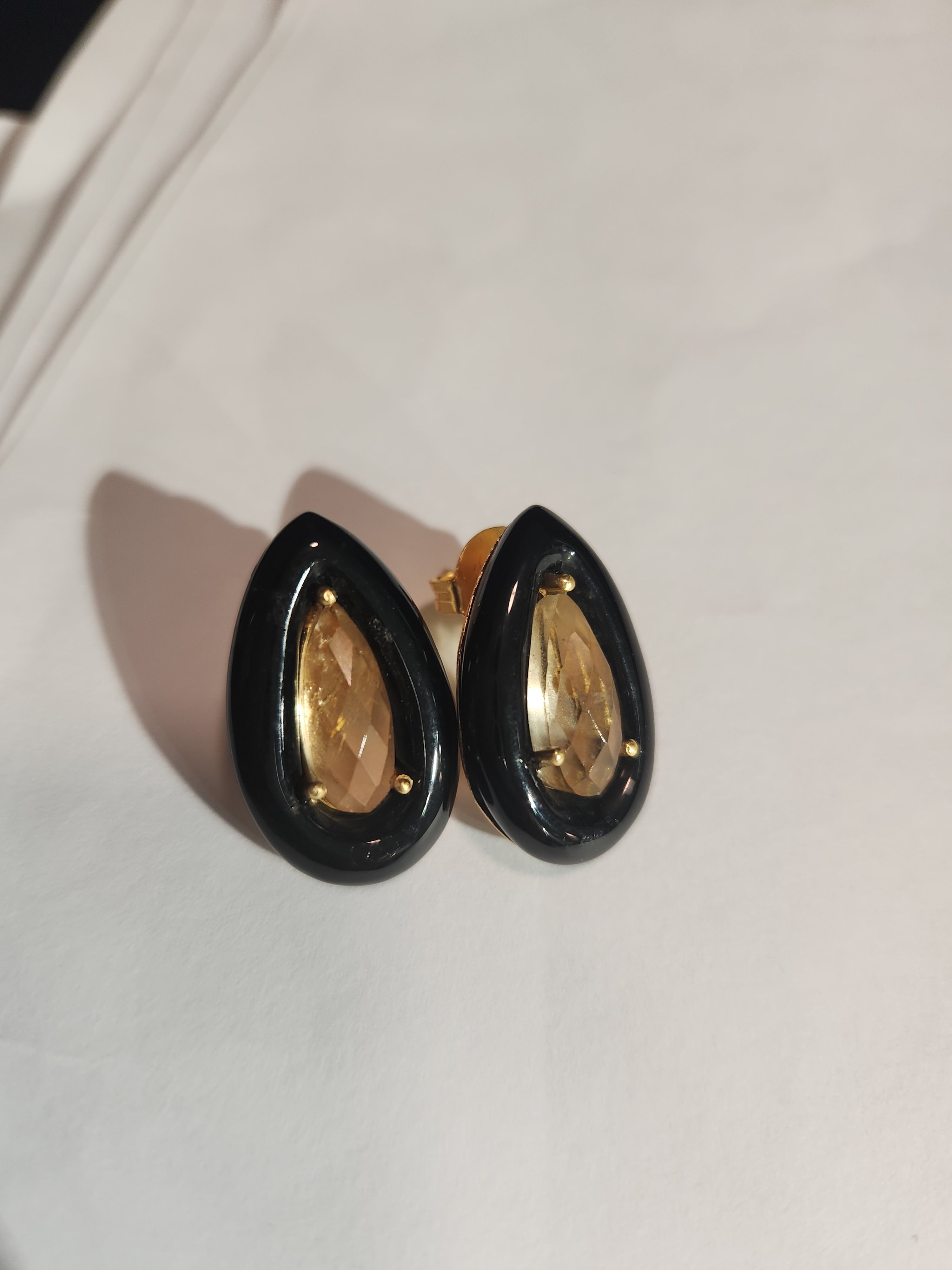 BOHEME BY VERO | Pear Earrings | Small Citrine