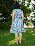 NIMBU | Isla Coral Blue Women's A-Line Dress