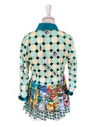 TRIOLOGIE | Kopitiam Kebaya Teal Top