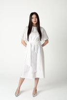 SAERO COLLECTIVE | Wrapline Dress | White