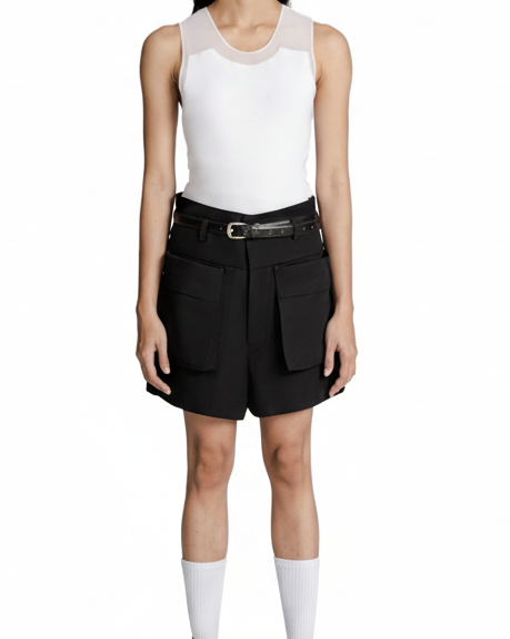 STUDIOMORAL | Big Band Double Pocket Shorts In Black