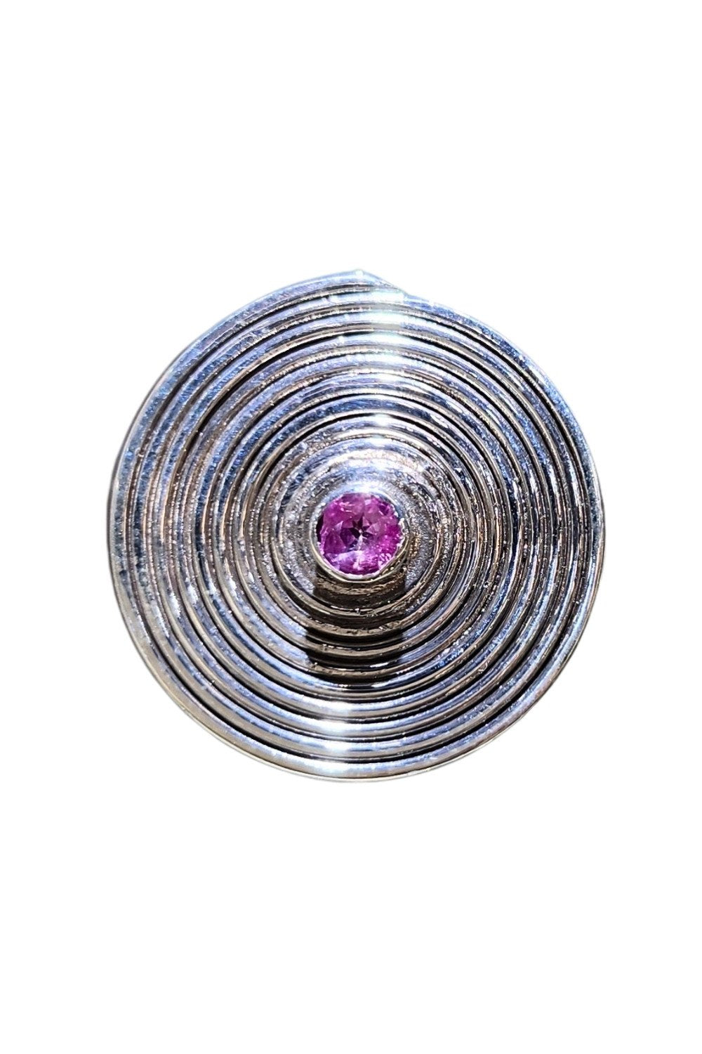 CREATIVE JEWELLERY STUDIO | Burmese Pink Sapphire, Rhodium Plated Silver, "Pansodan" Ring | Design of Gems