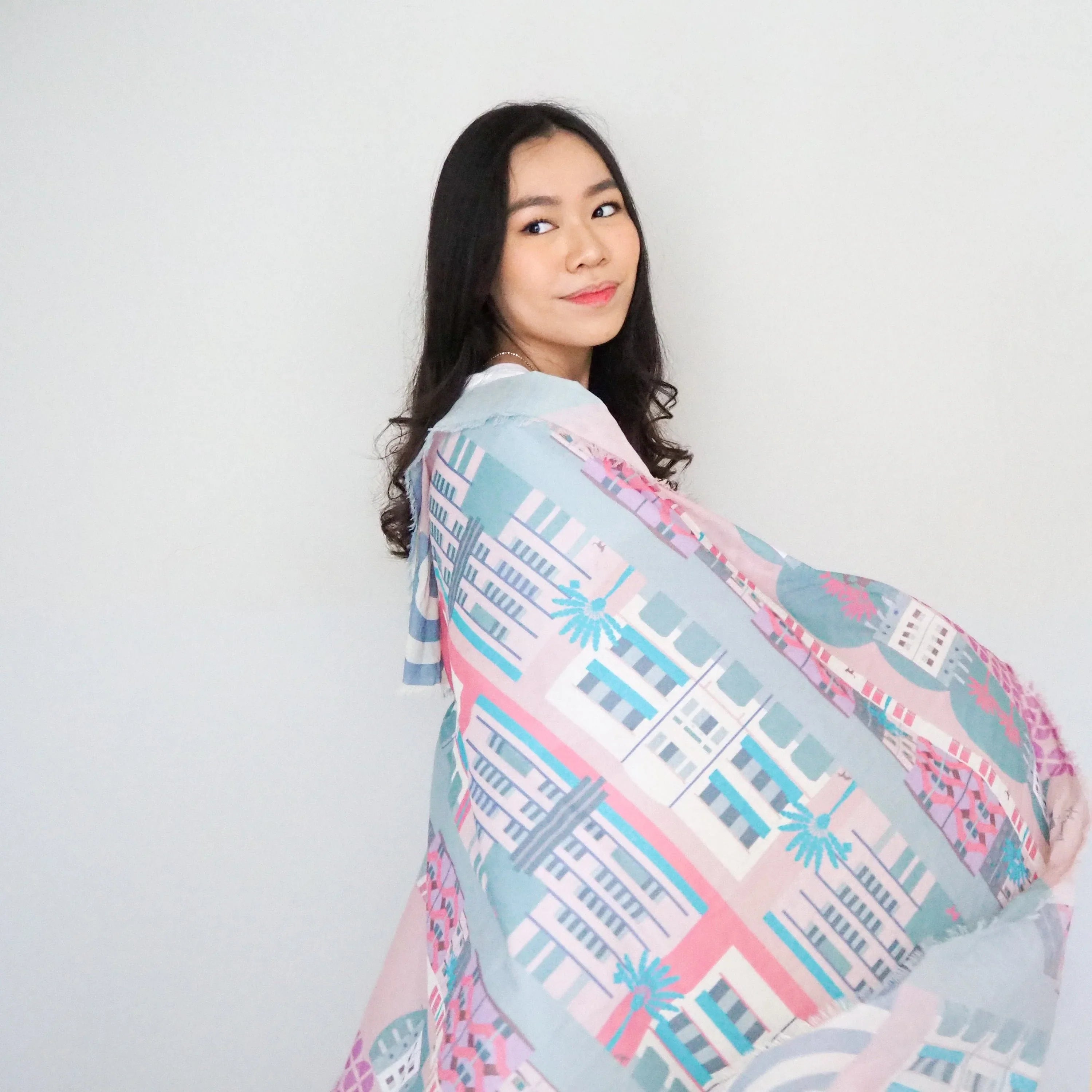 BINARY STYLE | Hip Tiong Bahru 115x115cm Square Scarf