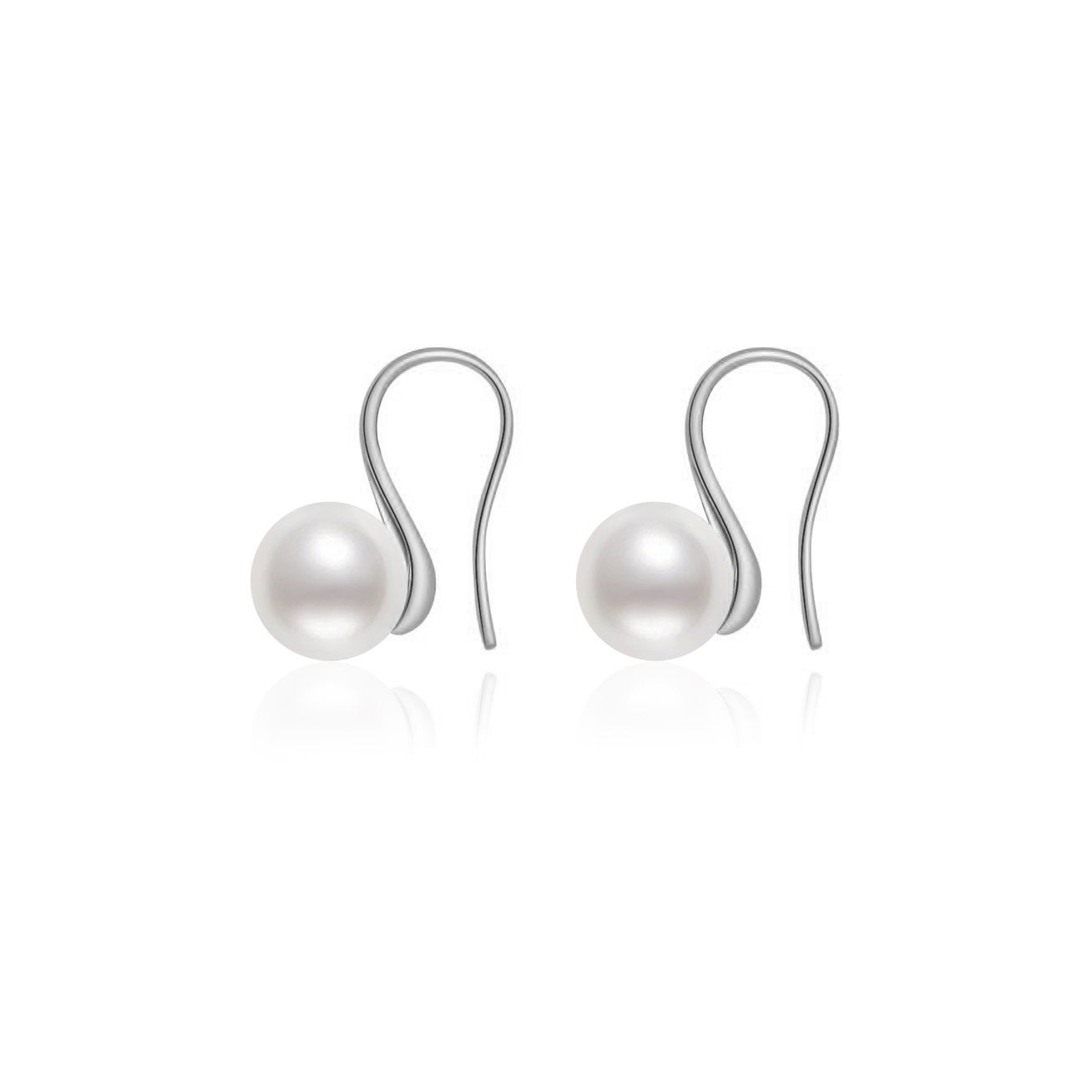 Elegant Freshwater Semi Round Pearl Earrings WE00045 - PEARLY LUSTRE