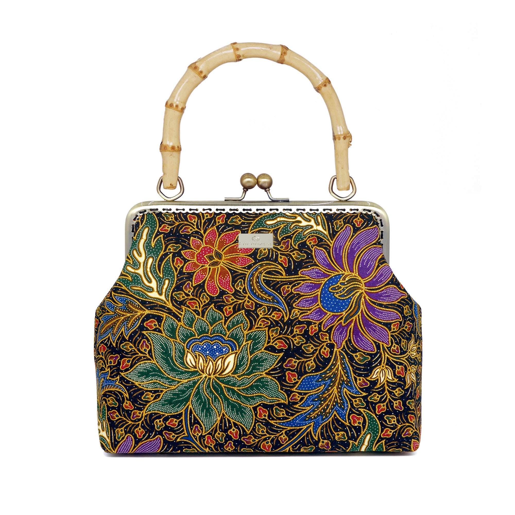 COCOONESE | Bamboo Top Handle Bag - Moonlit Garden