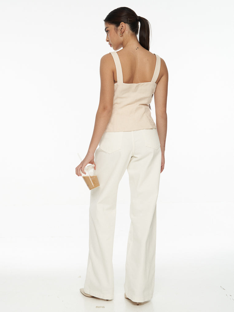 DRESSINGPAULA | Buttoned Linen Cami