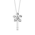 RISIS | Vanda Limbata Orchid Long Slider Necklace in Palladium