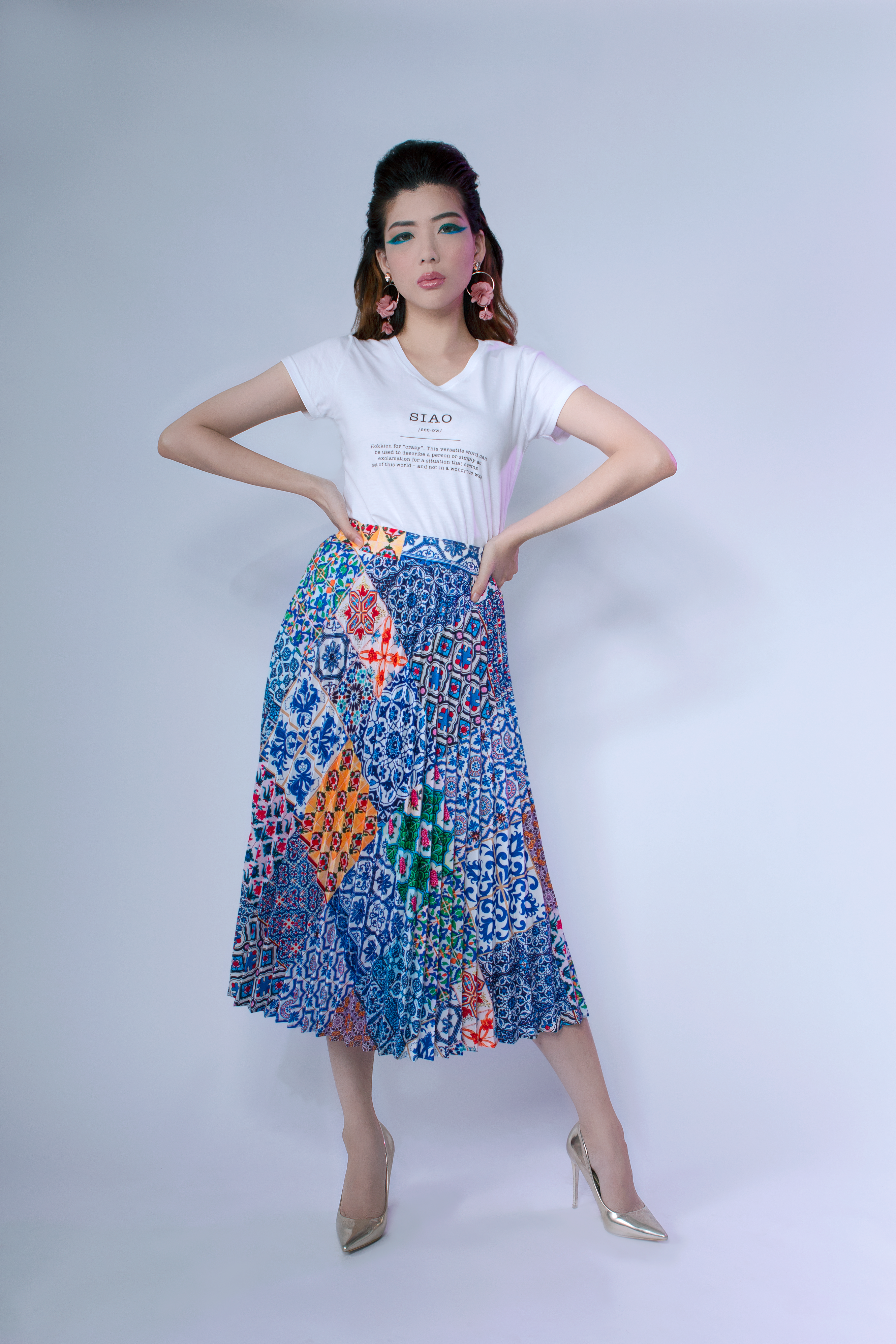 PHOTO PHACTORY | Jiwas Wrap Skirt | Singapore Girl Skirt | Blue