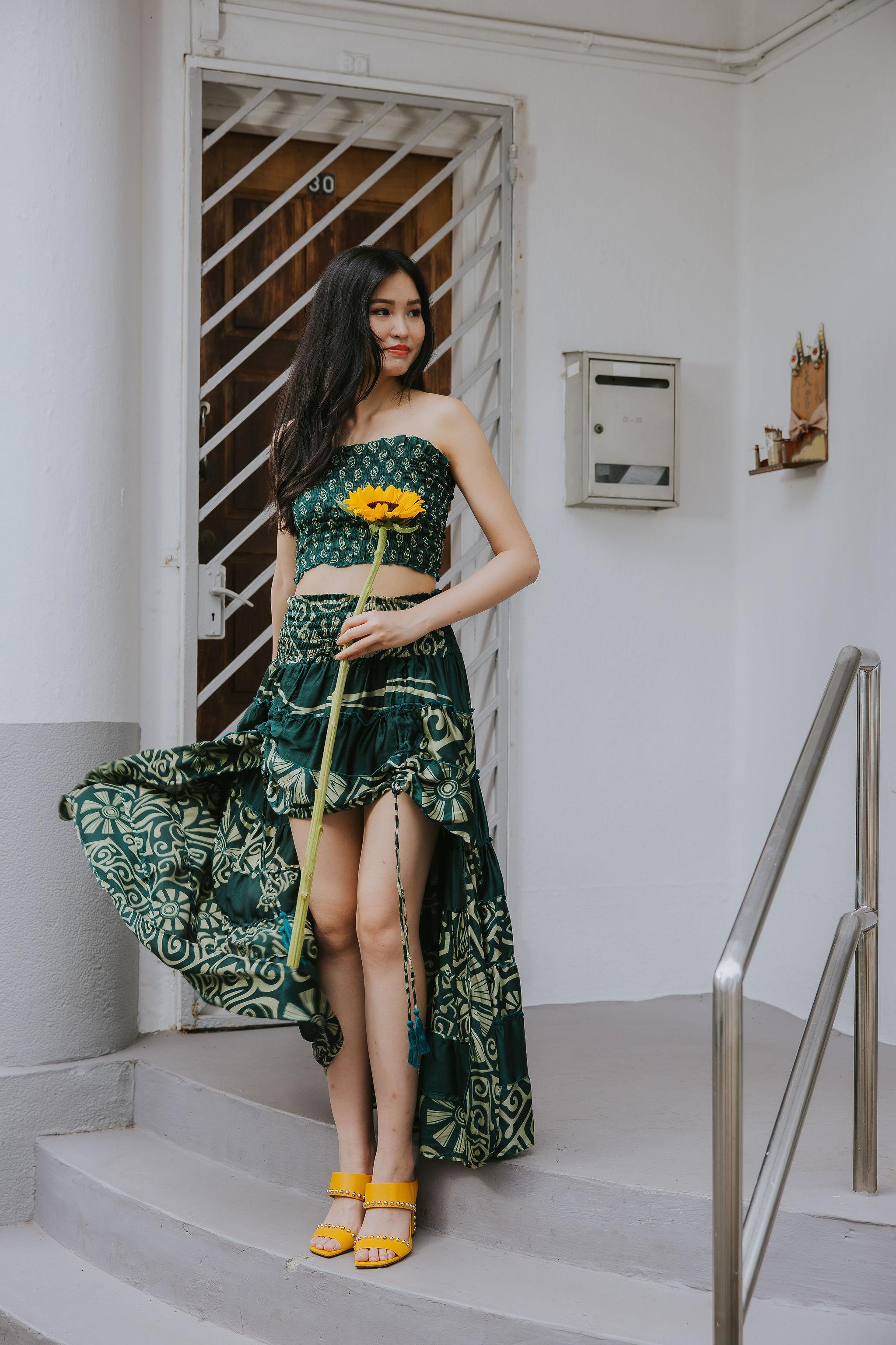 RAJA RANI | Modal Silk Tube Top & Skirt Set