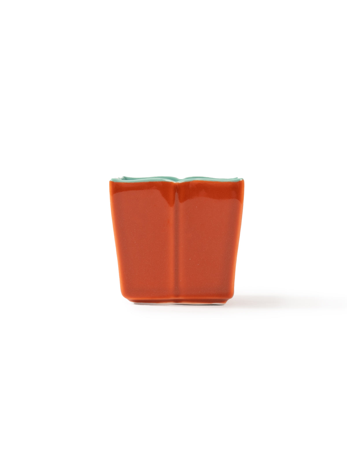 CRAFILAB | Brick Red & Turquoise Handle Tea Cup