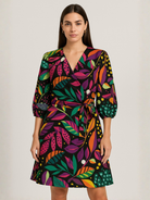 NIMBU | Havana Starry Night Wrap Dress In Cotton