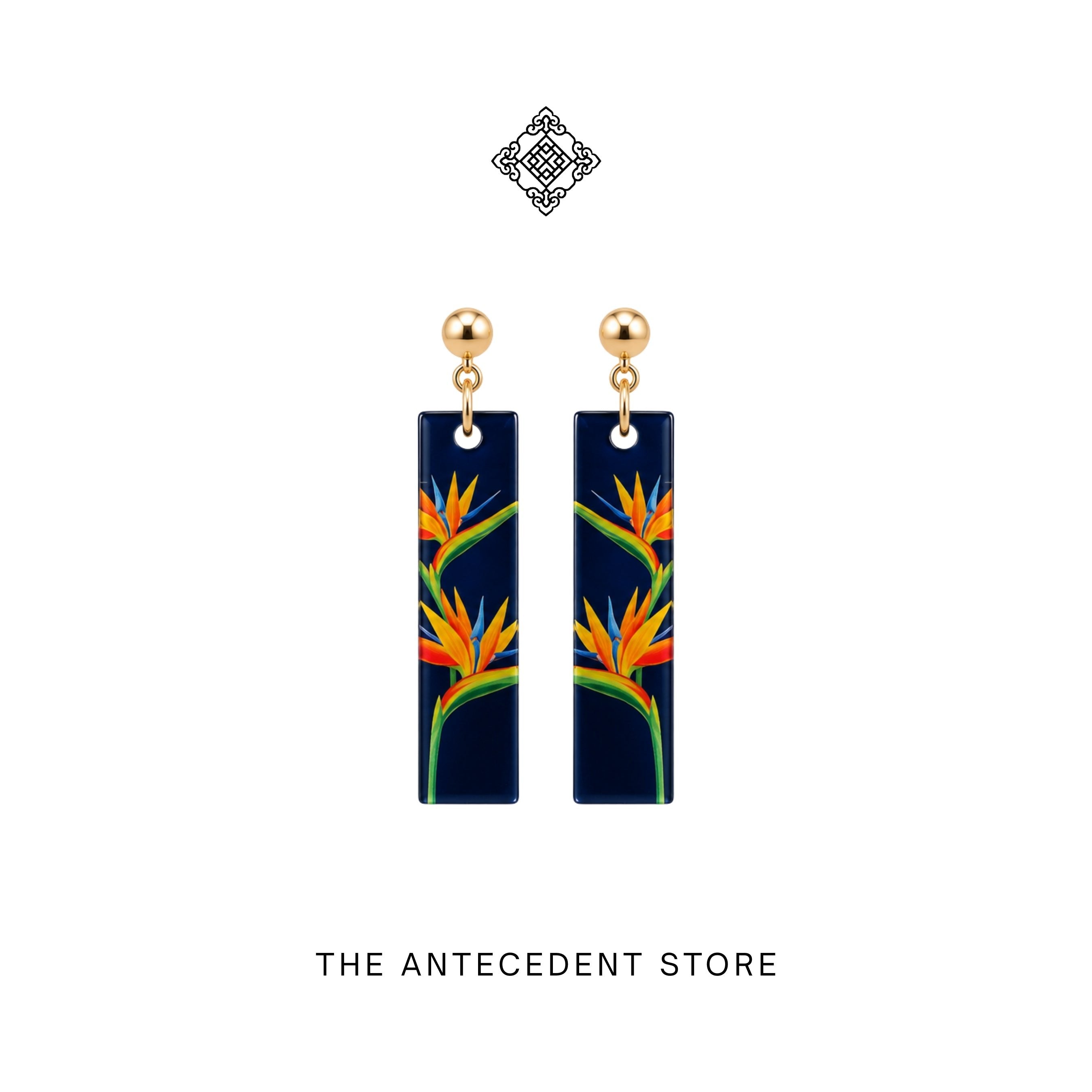 THE ANTECEDENT STORE | Bird of Paradise Earrings | Stories Of Singapore