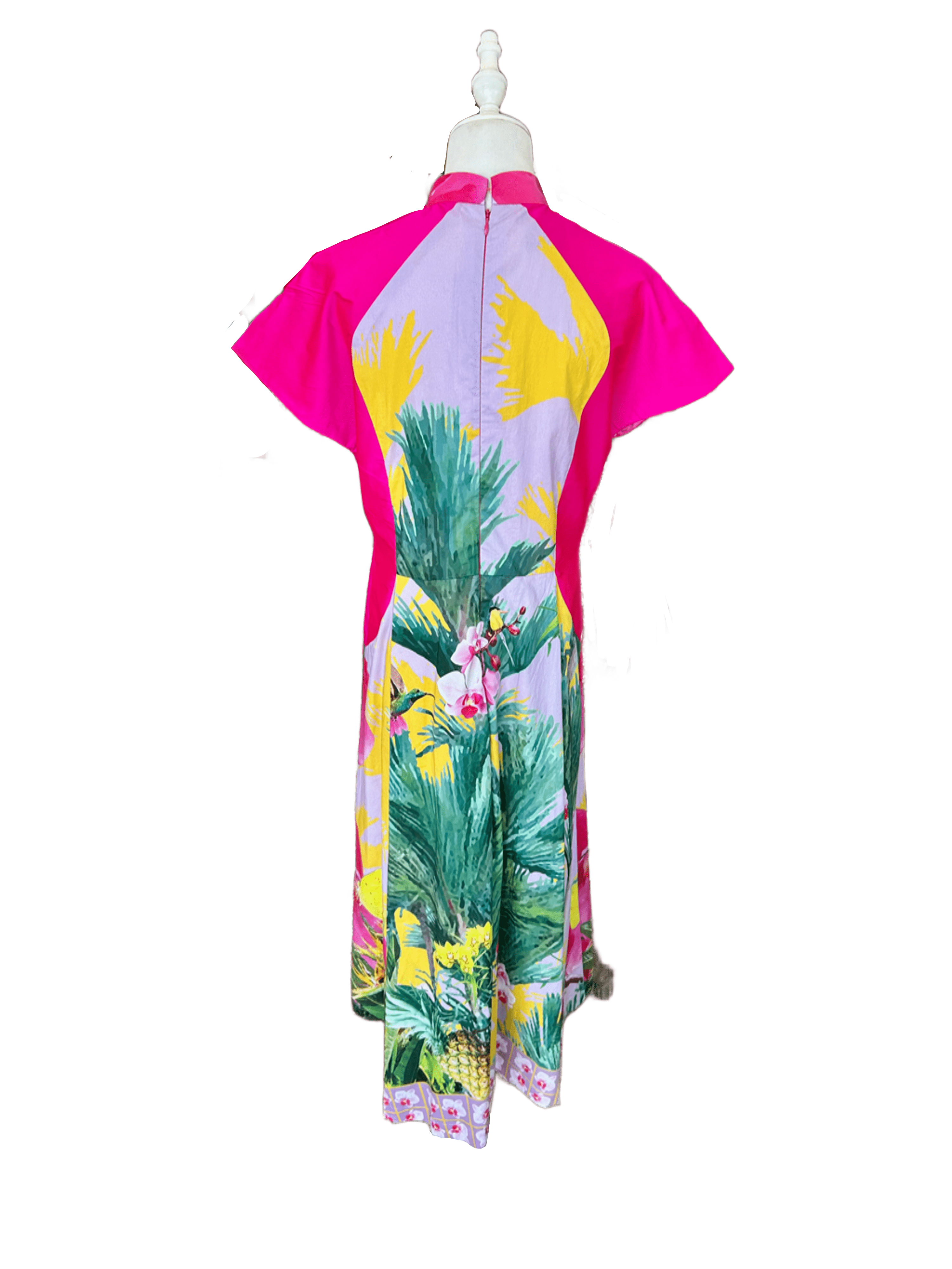 TRIOLOGIE | Phalaenopsis Mandarin Collar A-Line Dress