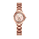 BLACK BY BLUE BRAVE | Cupid 28mm Pink Mother Of Pearl Dial Heart Shaped Hands Rose Gold Bracelet Watch