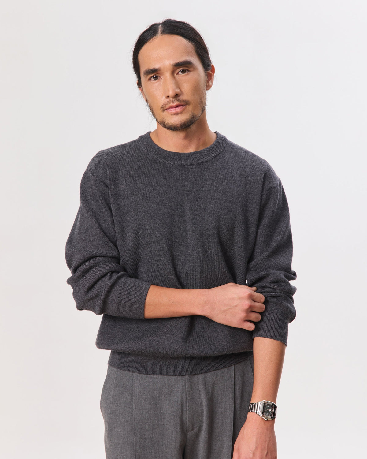 HOUSE OF ANON | Ando Crew Neck Pullover, 100% Merino Wool
