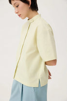 3EIGHTH | UTSURO Crop Shirt in Pandan Green