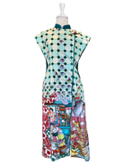 TRIOLOGIE | Kopitiam Teal Mandarin Collar Dress