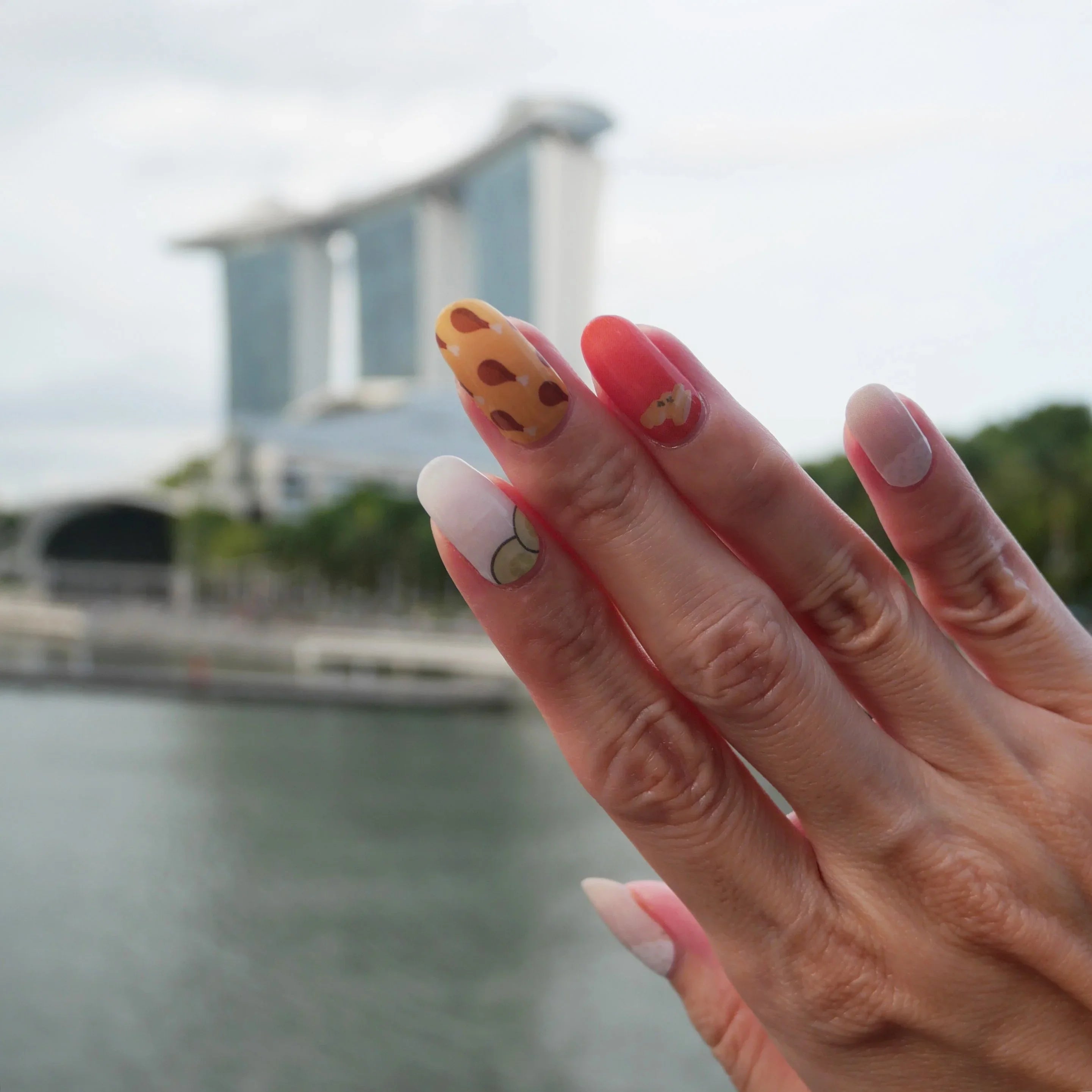 NODSPARK | Chicken Rice Paradise Nail Wrap Manicure