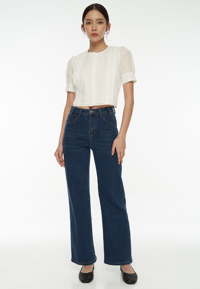 DRESSINGPAULA | Broderie Anglaise Short Sleeve Top