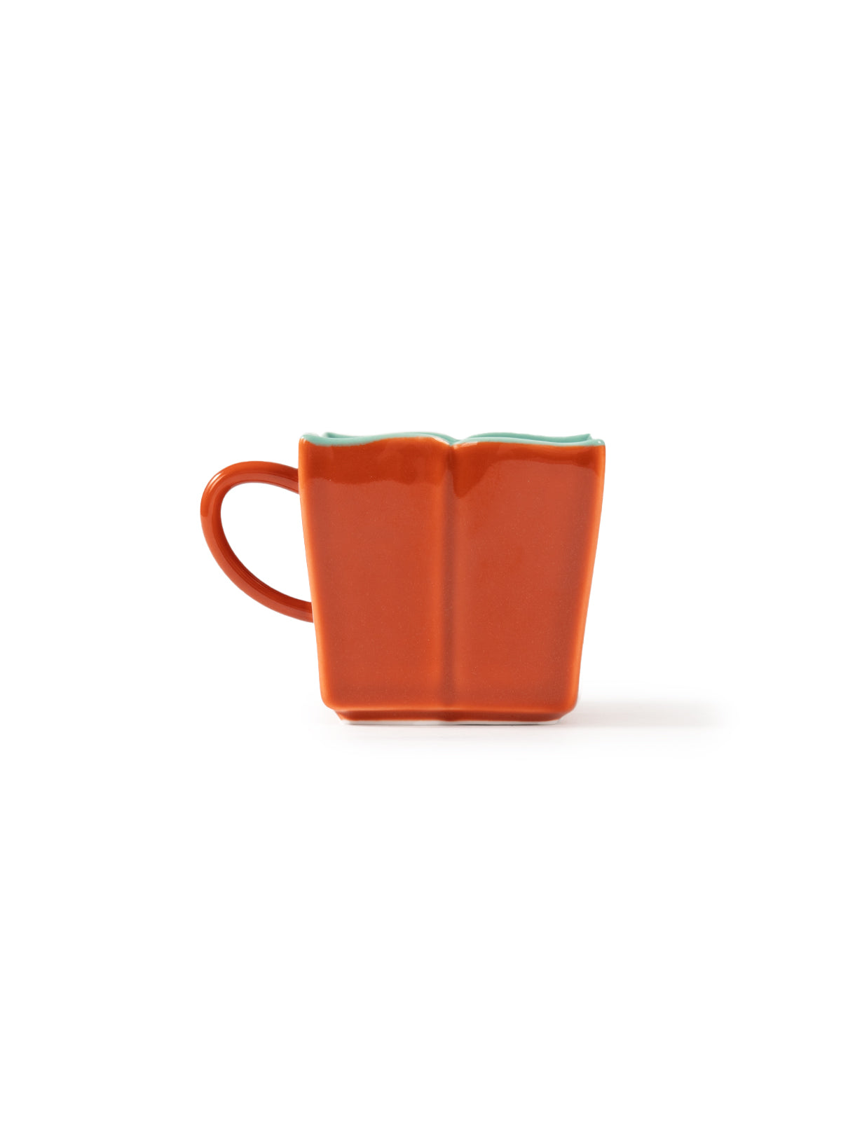 CRAFILAB | Brick Red & Turquoise Handle Tea Cup