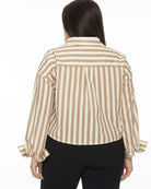 DRESSINGPAULA | Cotton Striped Crop Shirt